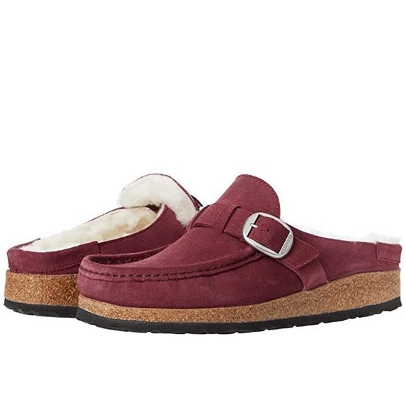 Birkenstock Women's Buckley Shearling Shoes Maroon EU 36 US 5-5.5 - Picture 1 of 1